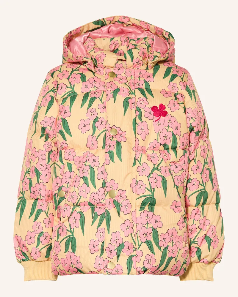 Mini Rodini Steppjacke mit abnehmbarer Kapuze Gelb