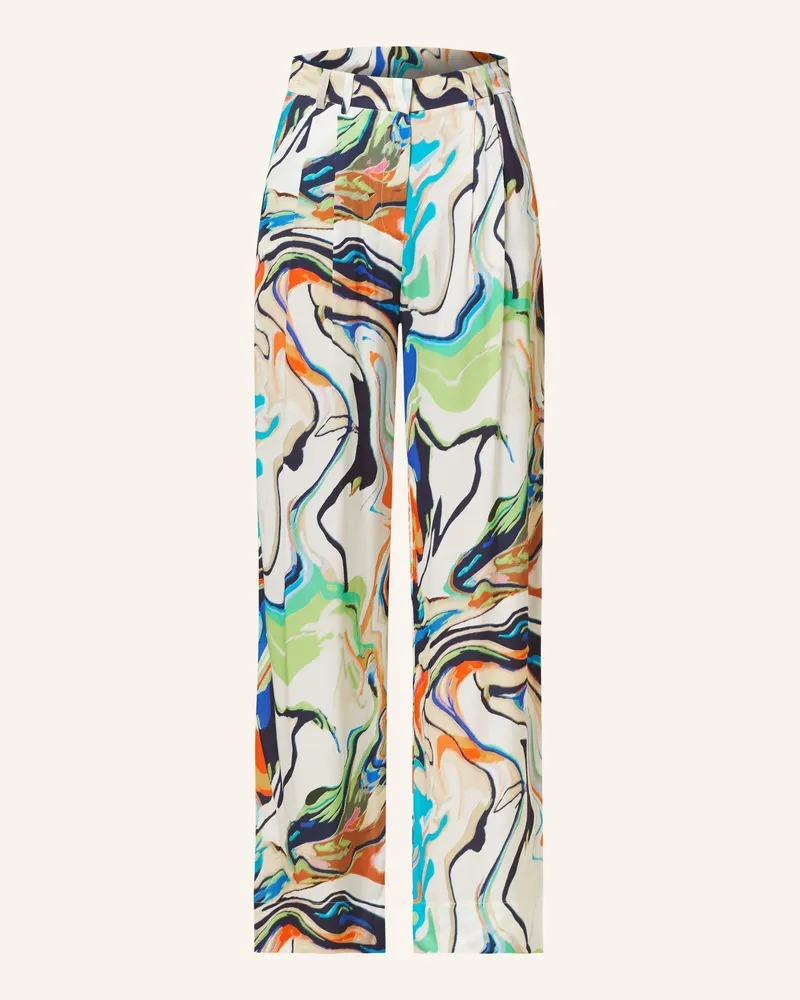 Mrs & HUGS Marlenehose aus Satin Weiss