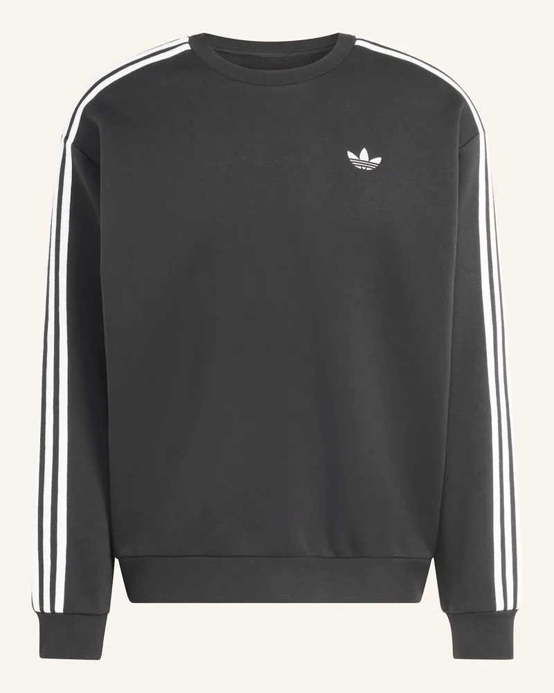 adidas ADICOLOR 3-STREIFEN OVERSIZED CREWNECK Schwarz