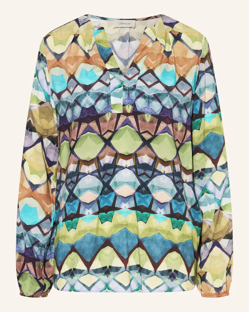 Cartoon Blusenshirt gruen Grün