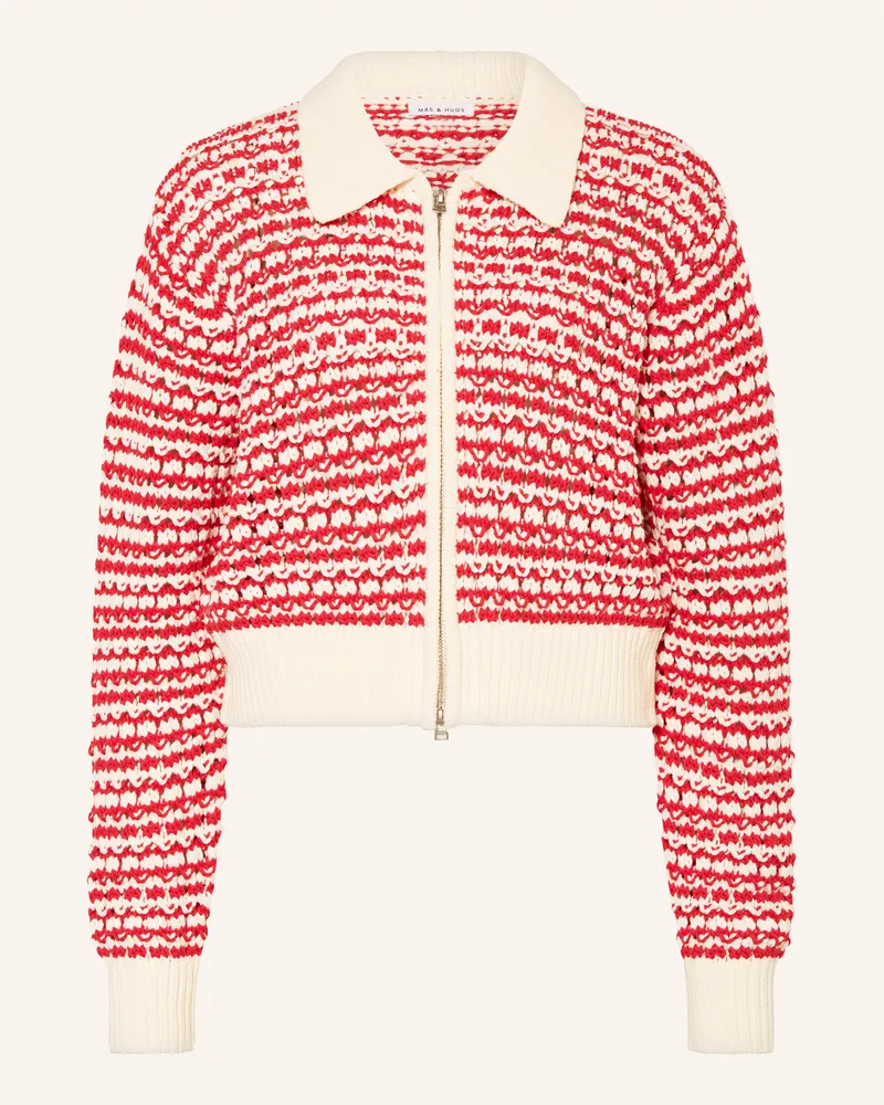 Mrs & HUGS Strickjacke Rot