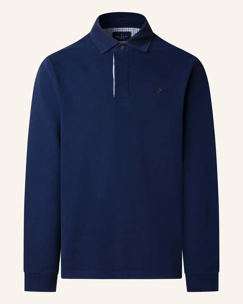 Hackett Poloshirt WOVEN PLKT TRIM RUGBY Blau