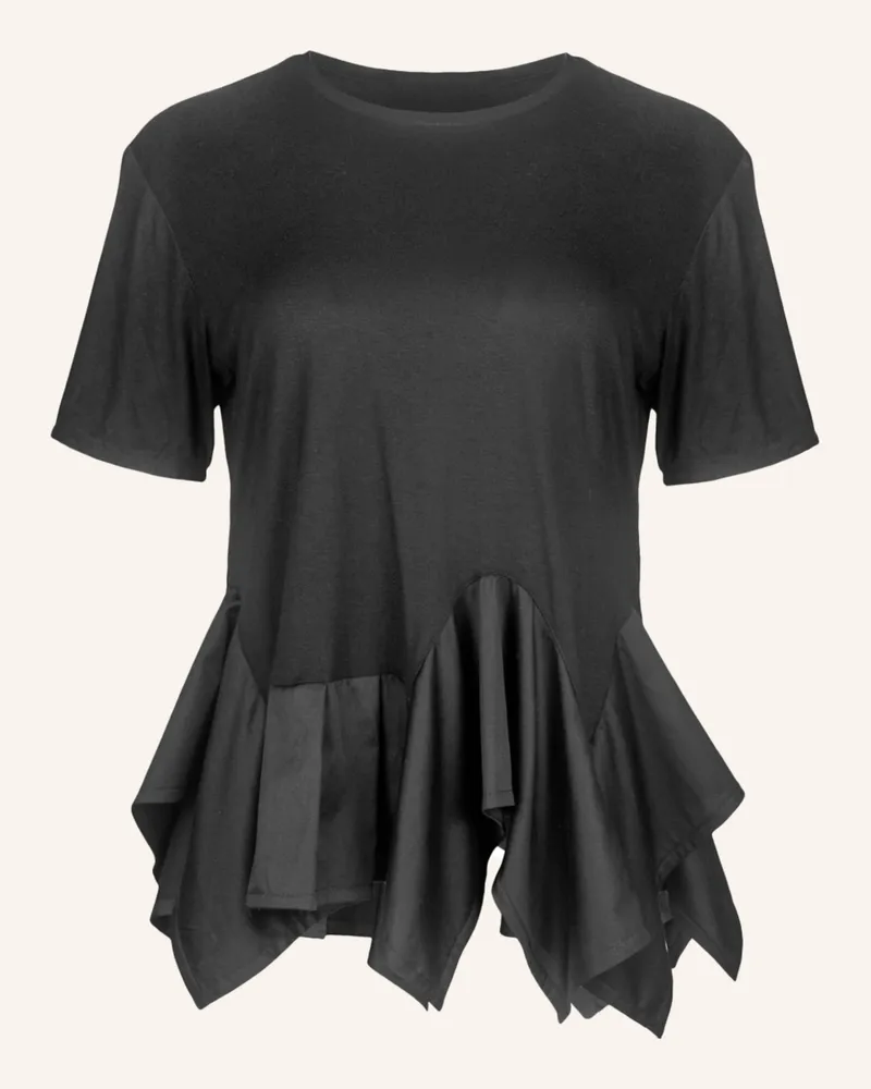 Helene Galwas T-Shirt Mit Volants Flo schwarz Schwarz