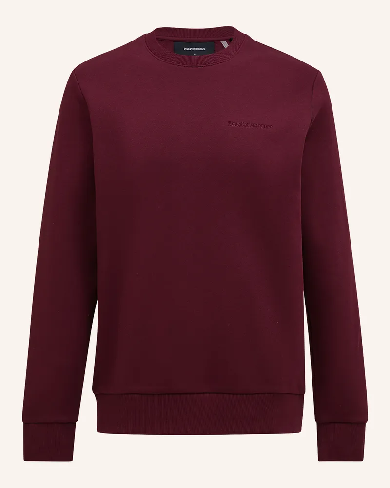 Peak Performance Original Small Logo Crew Sweatshirtpullover rot Dunkelrot