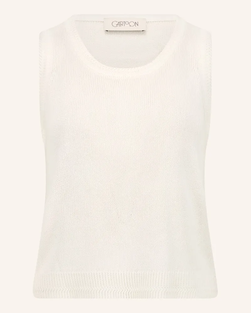 Cartoon Pullunder Weiss