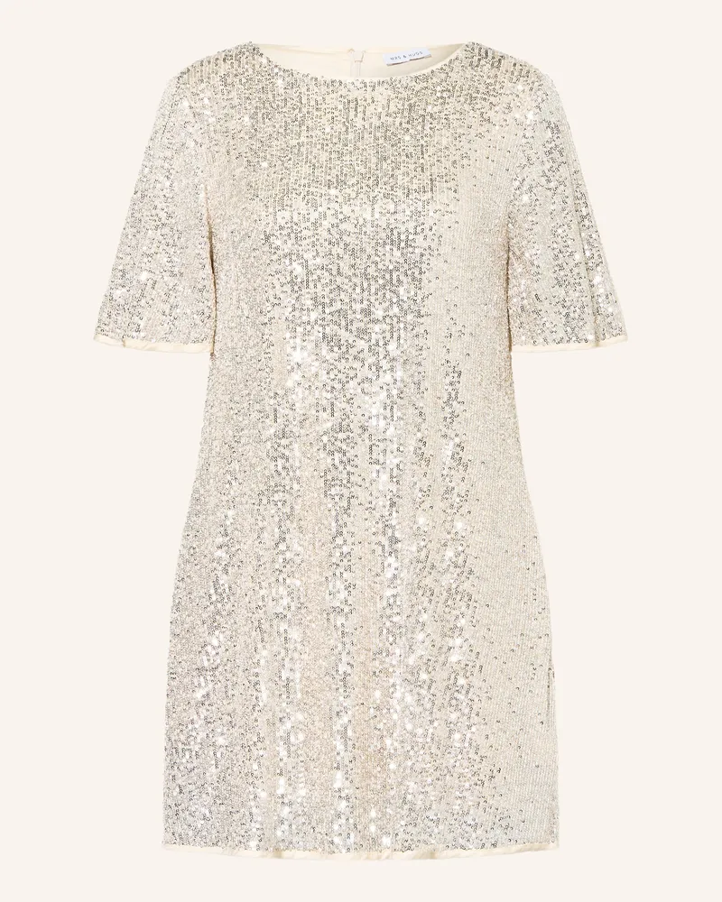 Mrs & HUGS Kleid mit Pailletten Silber
