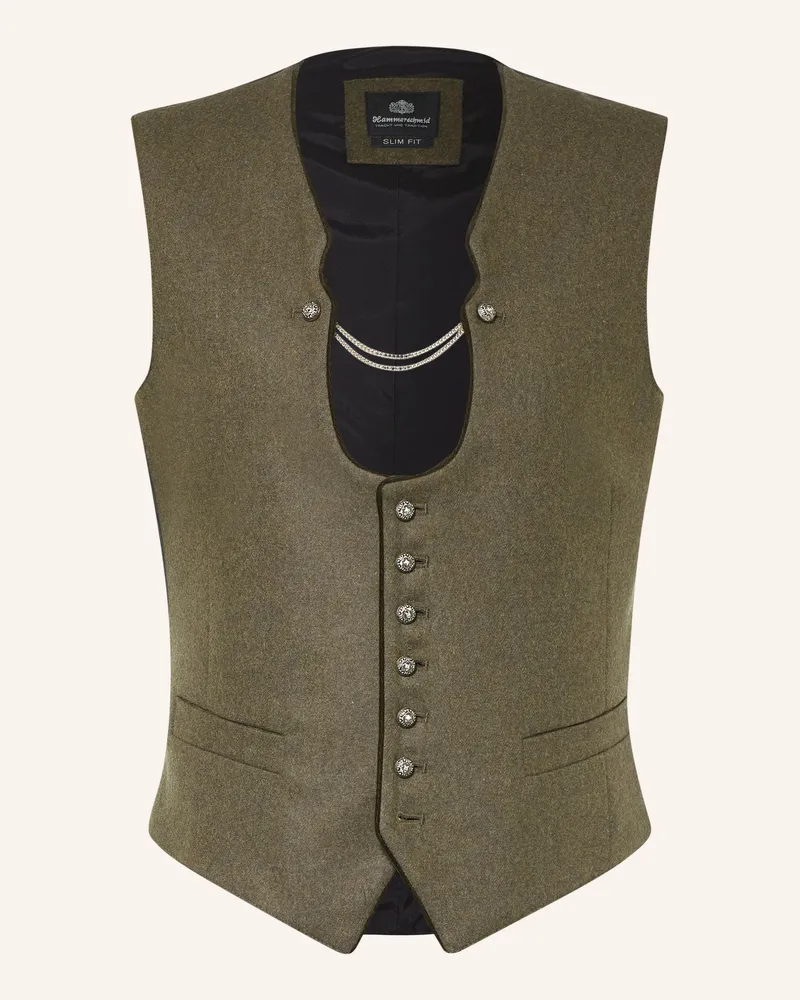 Hammerschmid Trachtenweste Vizenz Slim Fit gruen Khaki
