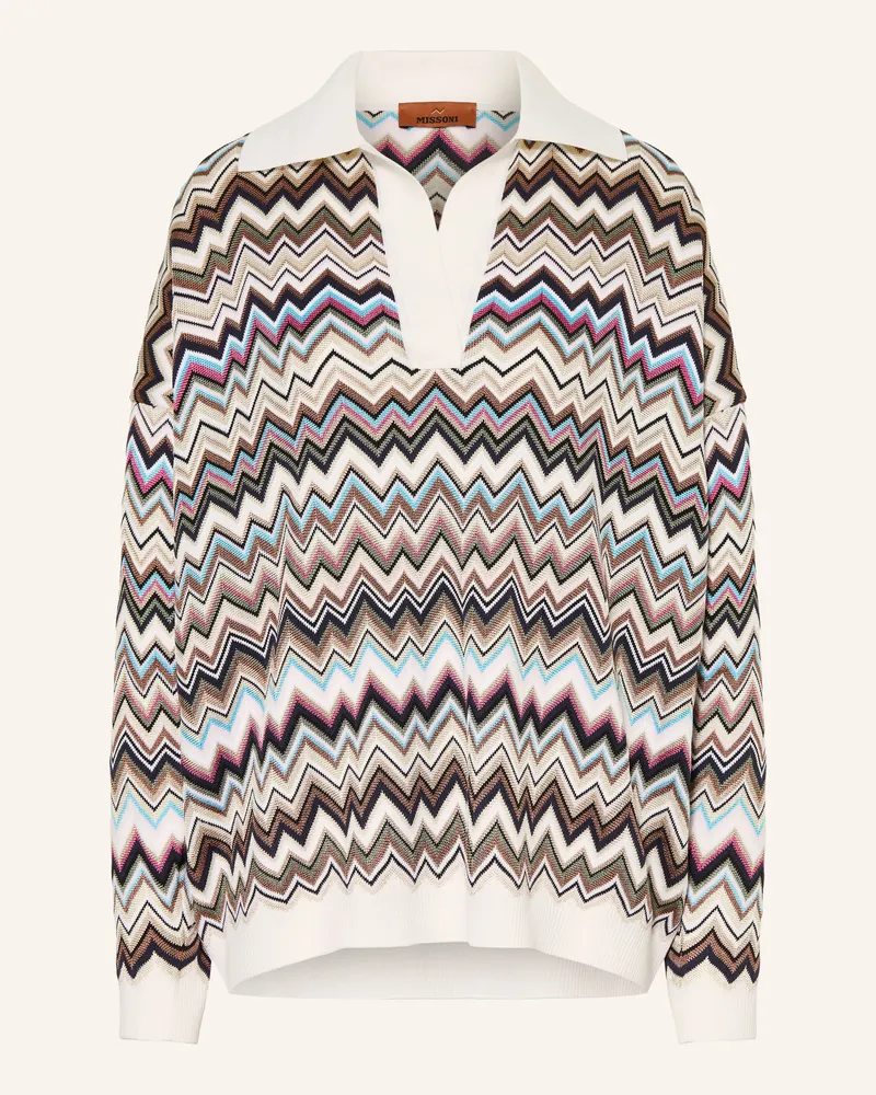 Missoni Oversized-Poloshirt beige Creme
