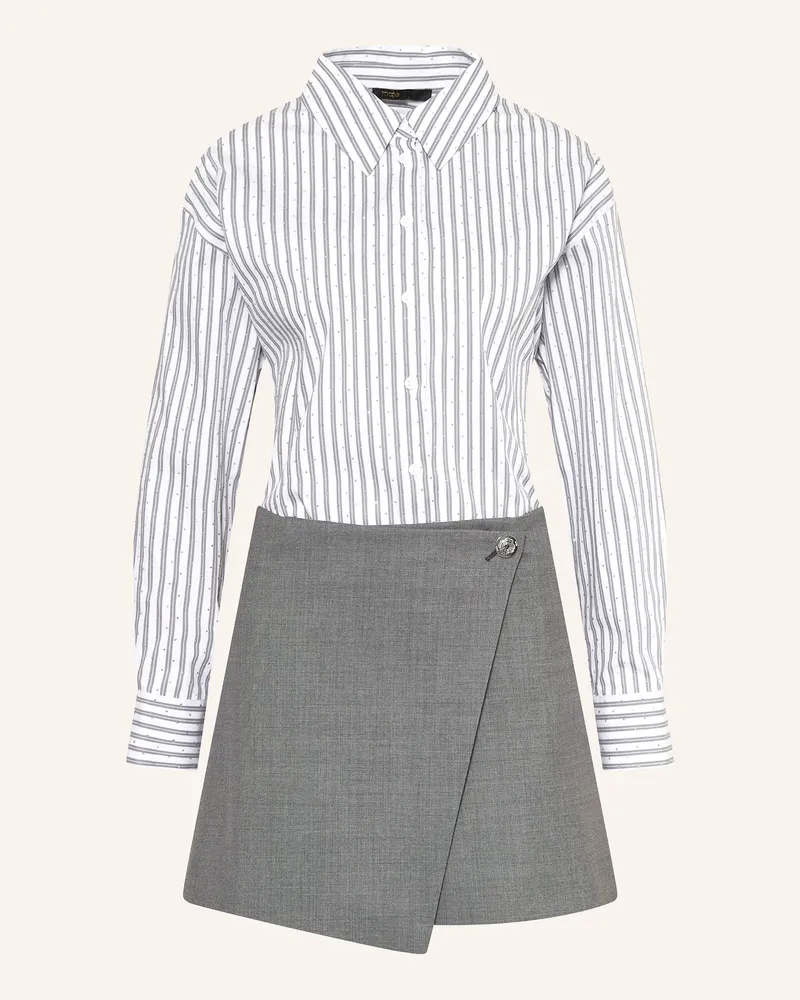 Maje Set: Hemdblusenkleid und Wickelrock Ecru