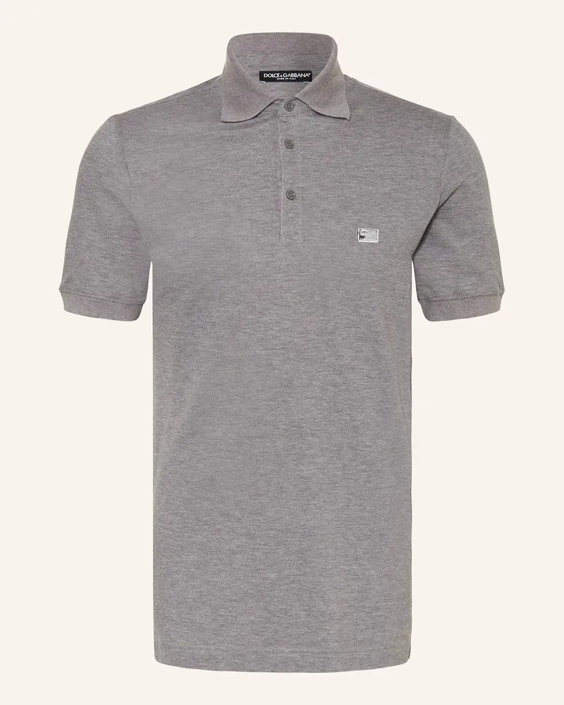 Dolce & Gabbana Piqué-Poloshirt Grau