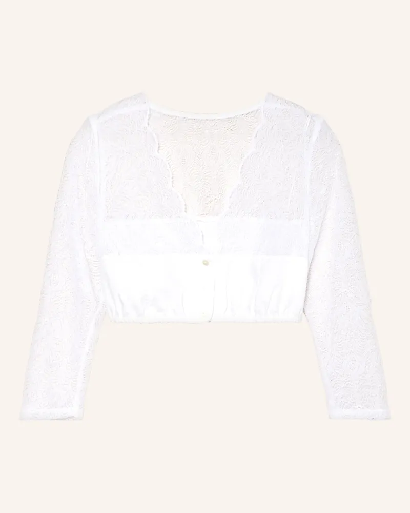 WALDORFF Dirndlbluse mit 3/4-Arm Weiss