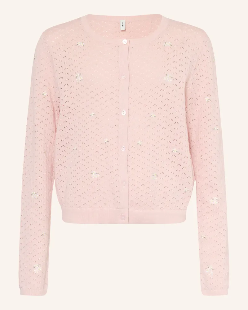 only Strickjacke rosa Rosé