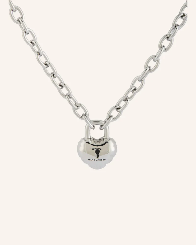 Marc Jacobs Halskette Balloon Heart Lock Pendant silber Silber