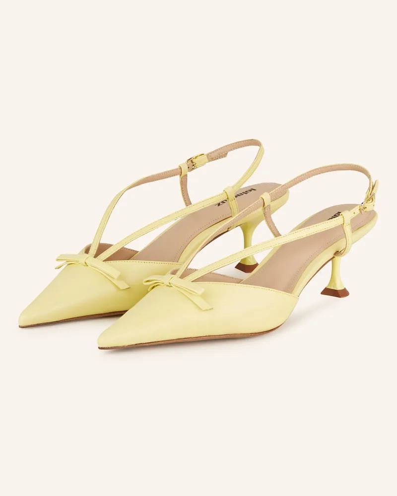 Lola Cruz Slingpumps SATINA Gelb