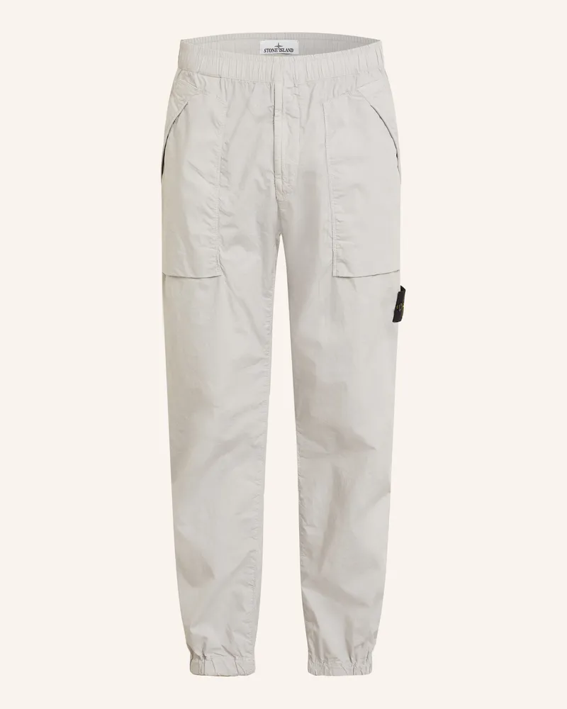 Stone Island Hose PARACADUTE im Jogging-Stil Extra Slim Fit Hellgrau