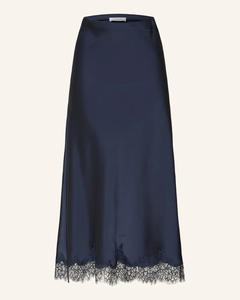 Rich&Royal Satinrock mit Spitze Dunkelblau