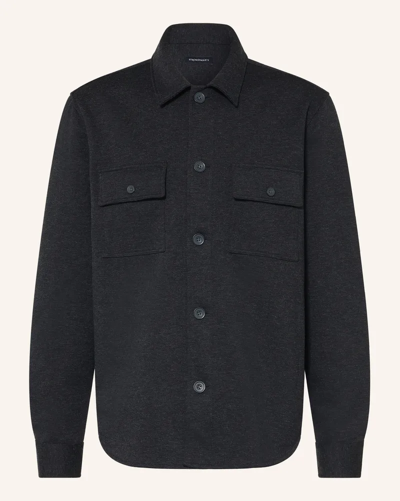 Strokesman's Flanellhemd Regular Fit grau Dunkelgrau