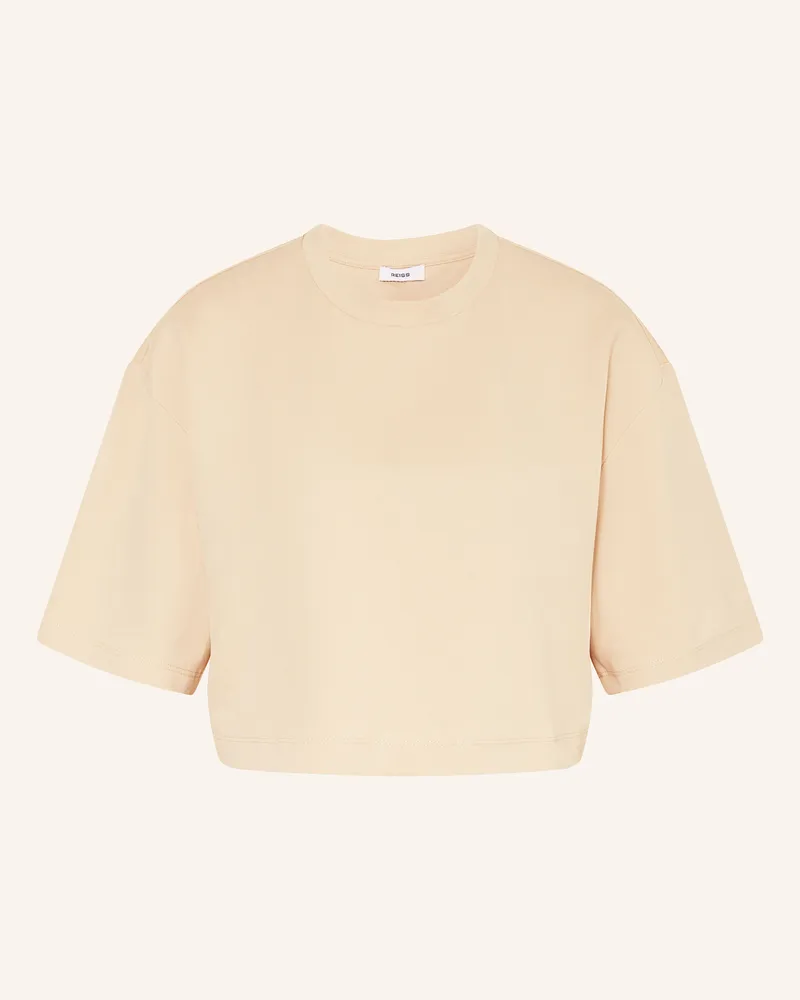 Reiss Cropped-Shirt ALEX Hellbraun