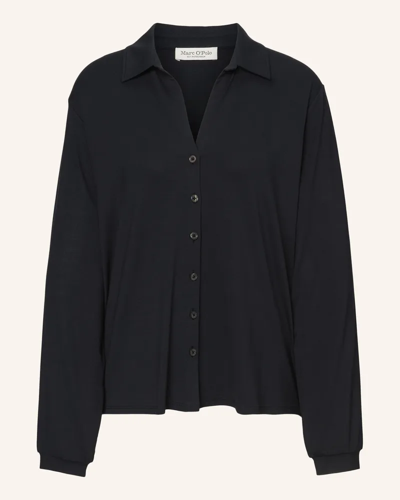 Marc O'Polo Jerseybluse Loose blau Dunkelblau
