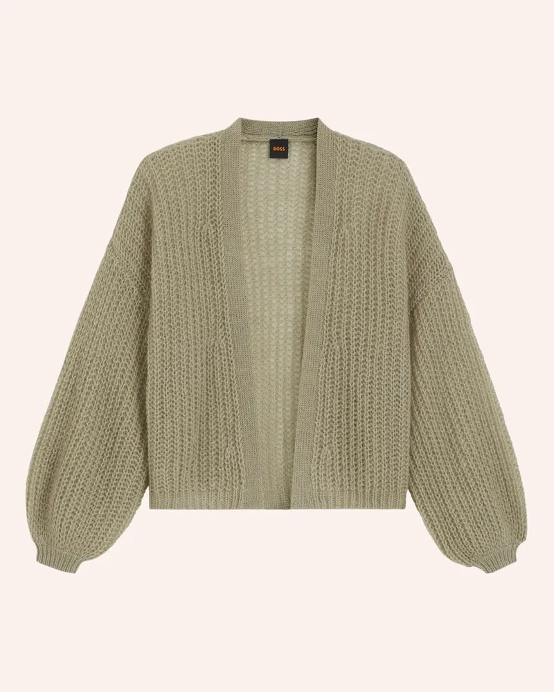 HUGO BOSS Cardigan C_Furgovia_1 Relaxed Fit gruen Grün