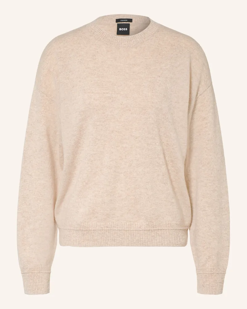 HUGO BOSS Cashmere-Pullover Fialka beige Hellbraun