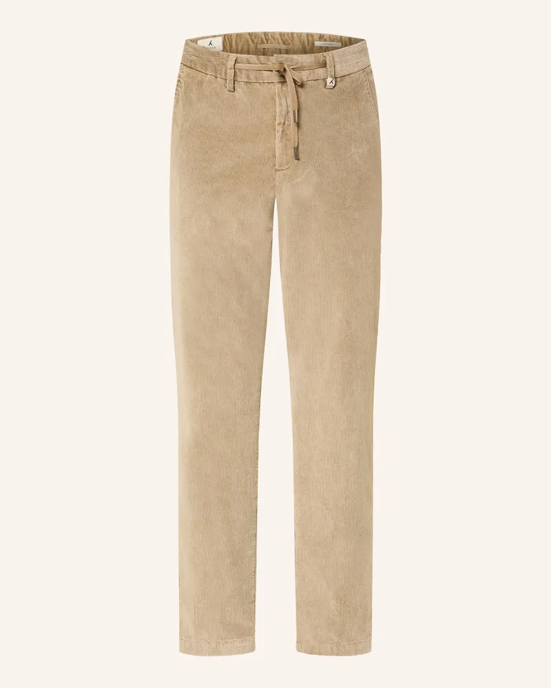 MYTHS Cordhose im Jogging-Stil Slim Fit Beige
