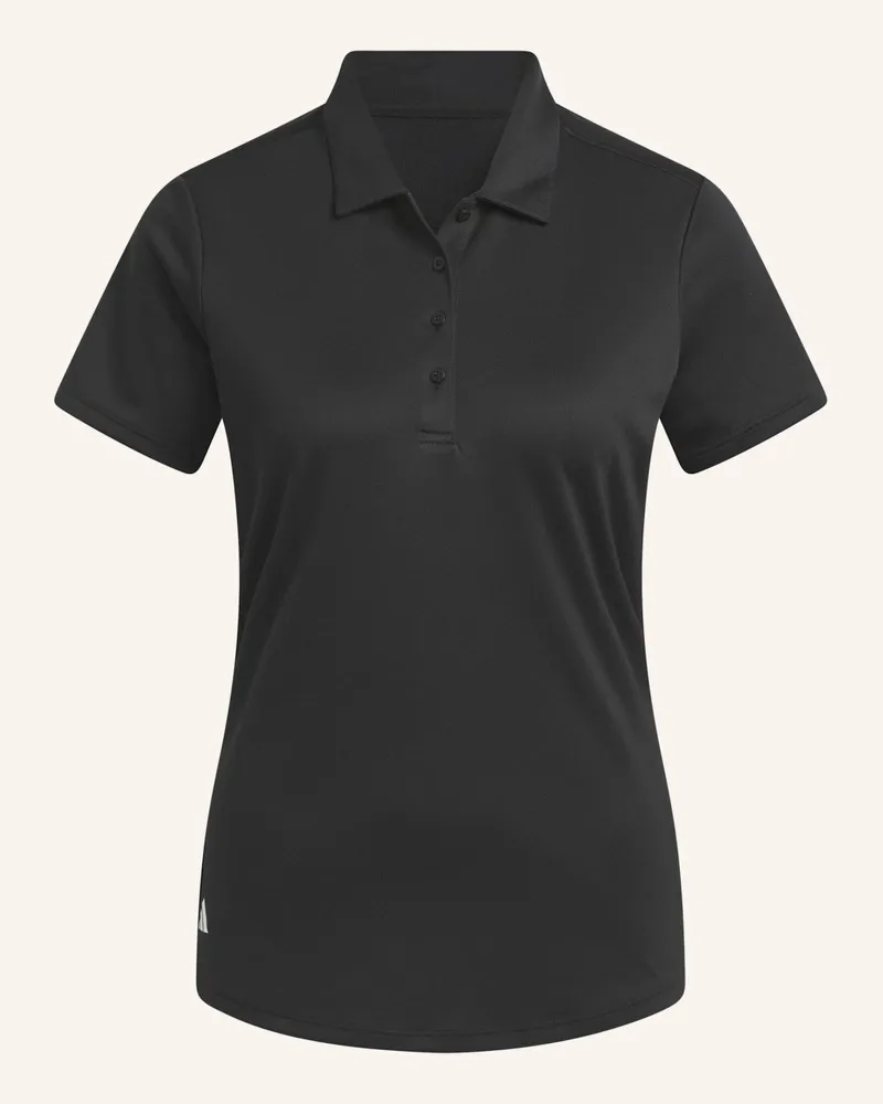 adidas Solid Performance Short Sleeve Poloshirt Für Damen schwarz Schwarz