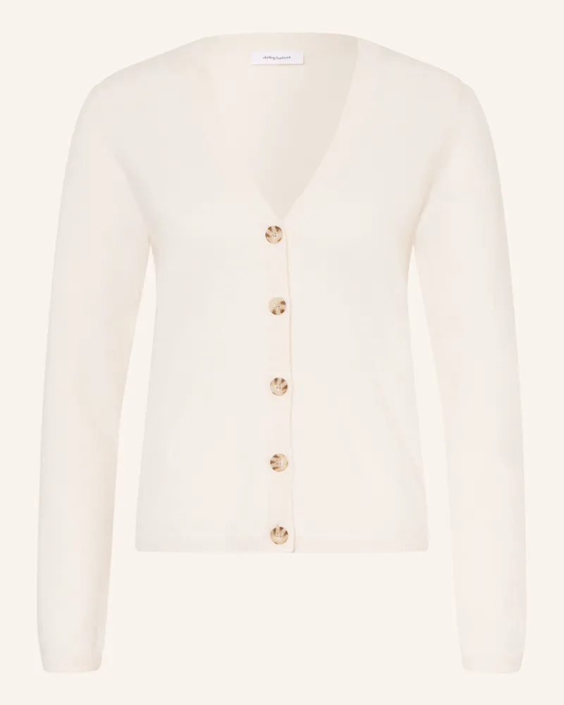 Darling Harbour Strickjacke Aus Cashmere weiss Creme