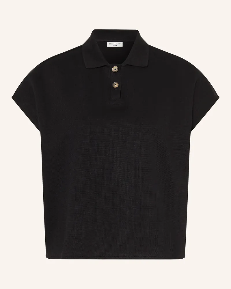 Marc O'Polo Piqué-Poloshirt Schwarz