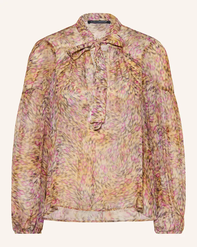 Luisa Cerano Schluppenbluse rosa Beige