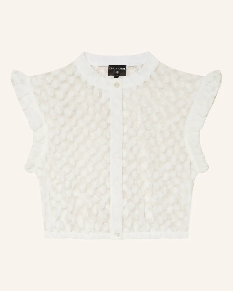 KINGA MATHE Dirndlbluse Emma Aus Spitze weiss Weiss