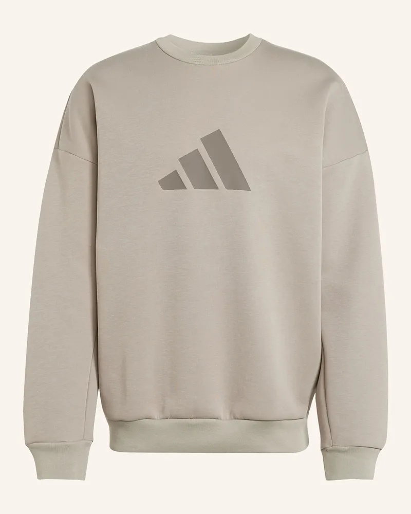 adidas Sweatshirt FUTURE ICONS THREE BAR CREW Grau