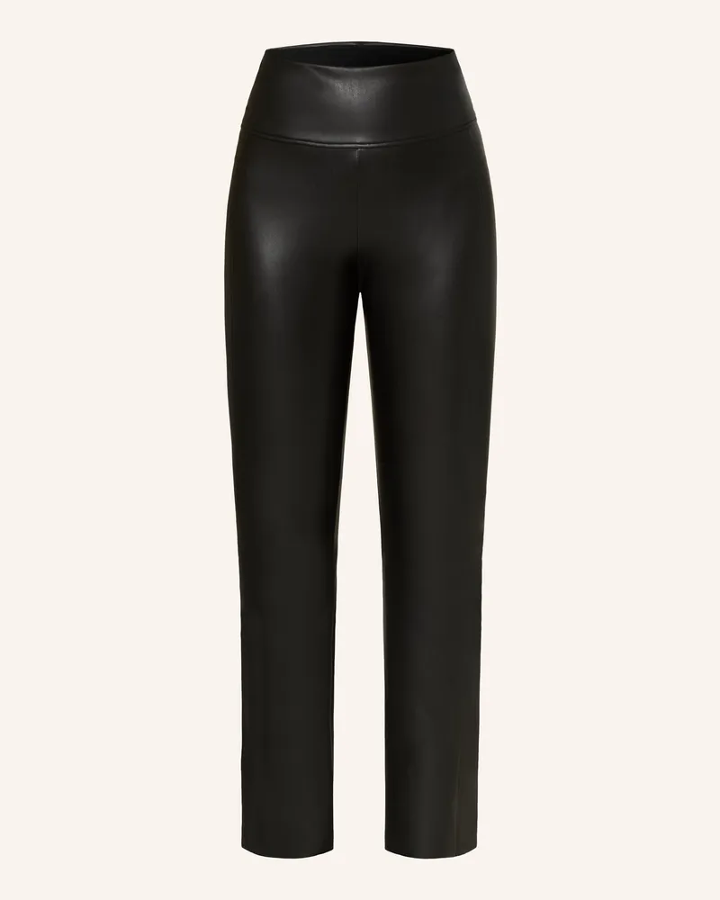 Wolford Hose Edie In Lederoptik schwarz Schwarz