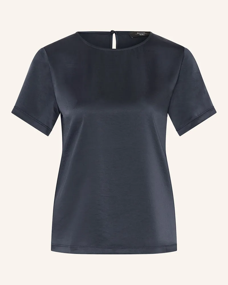 Max Mara Blusenshirt GILBERT im Materialmix Dunkelblau