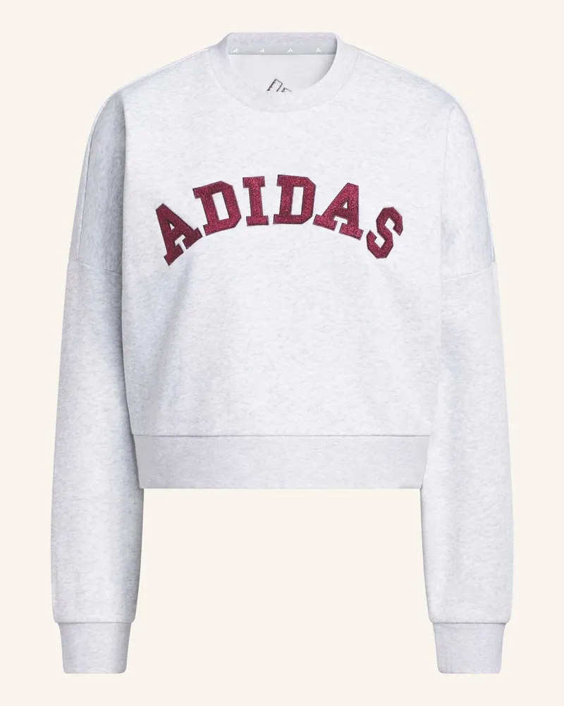 adidas Chenille Logo Grafik Sweatshirt grau Grau
