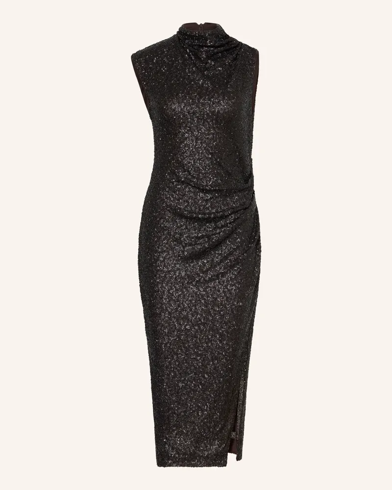HUGO BOSS Cocktailkleid Enany Mit Pailletten braun Dunkelbraun