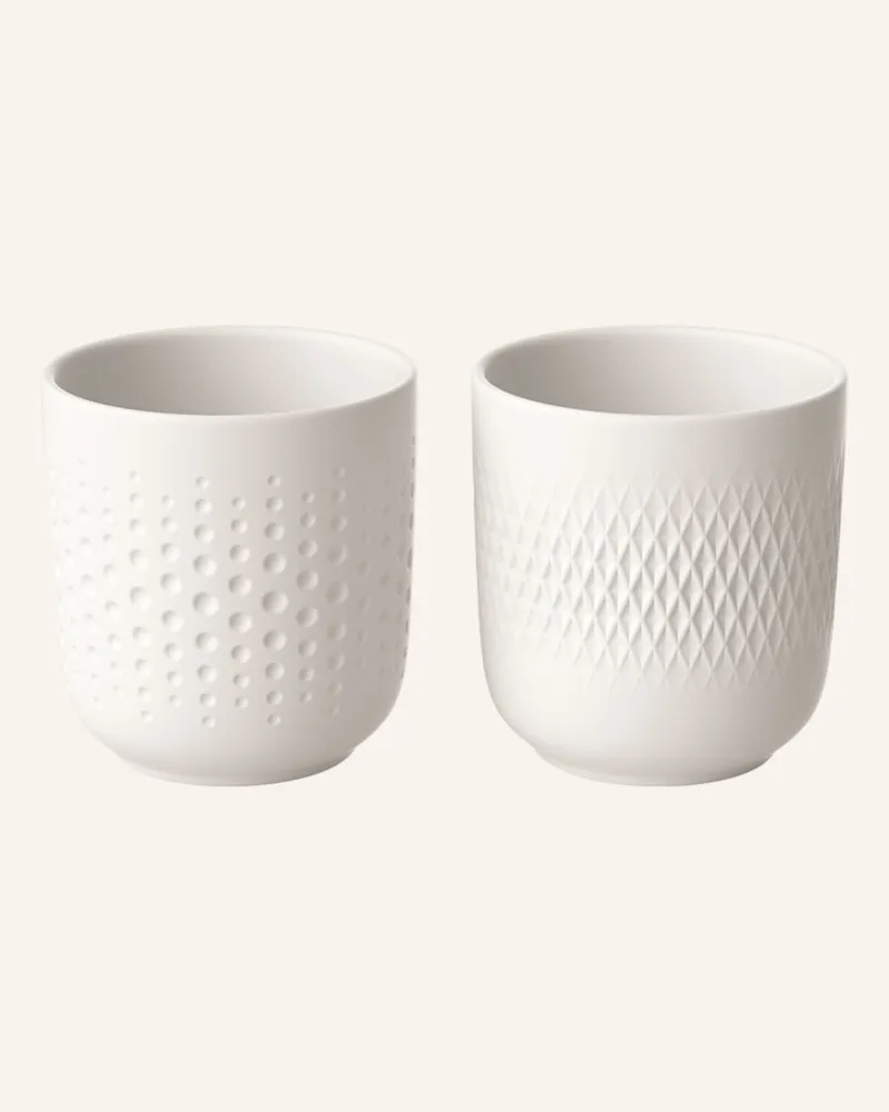 Villeroy & Boch 2er-Set Becher MANUFACTURE COLLIER BLANC Weiss