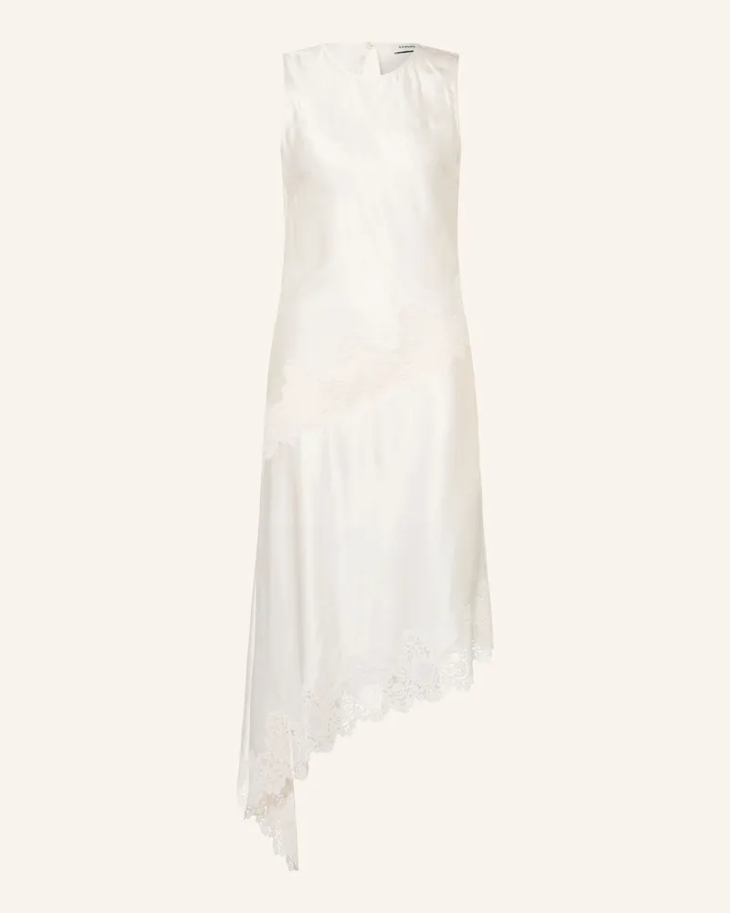Sandro Kleid Mit Spitze weiss Ecru
