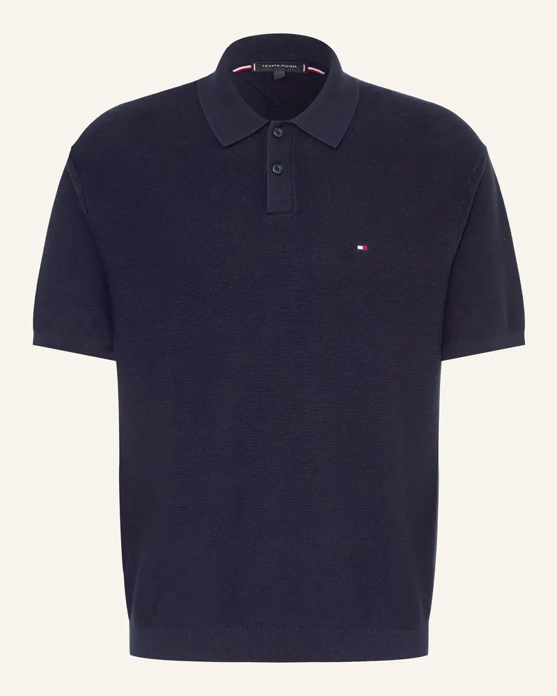 Tommy Hilfiger Piqué-Poloshirt blau Dunkelblau