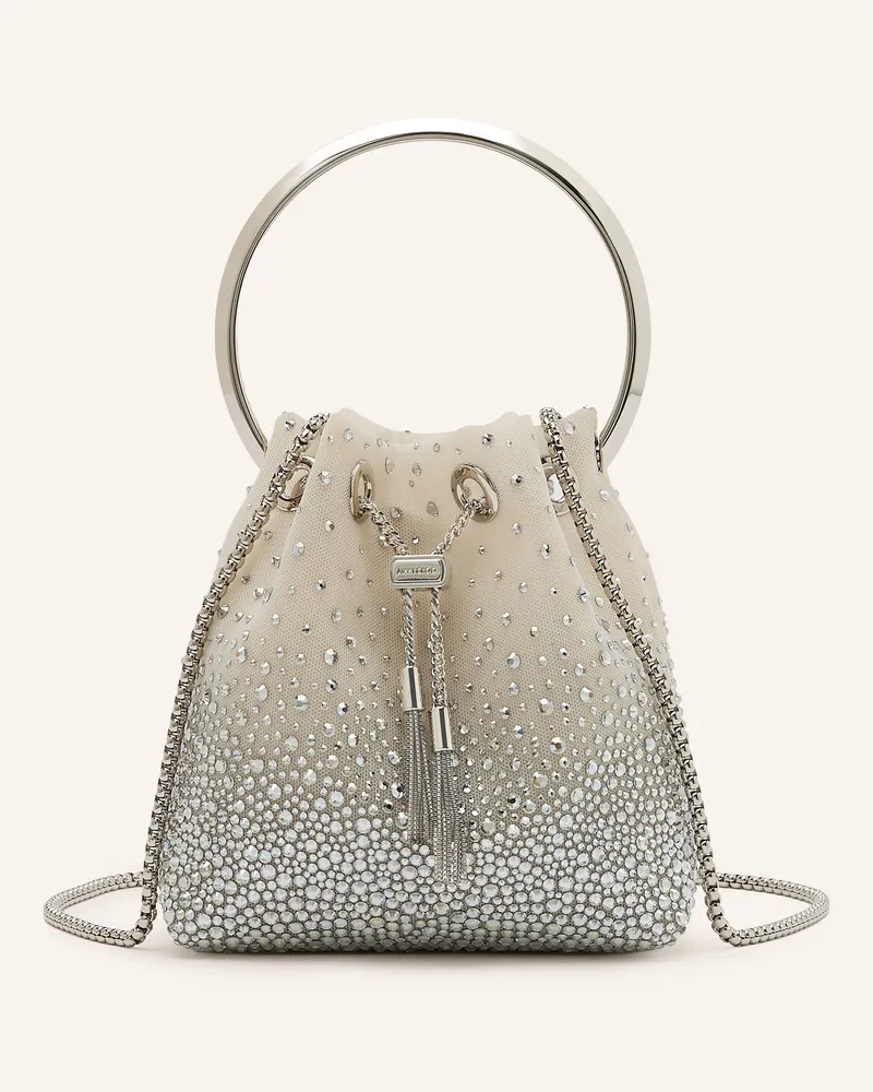 Jimmy Choo Handtasche Bon Bon Mit Schmucksteinen silber Silber