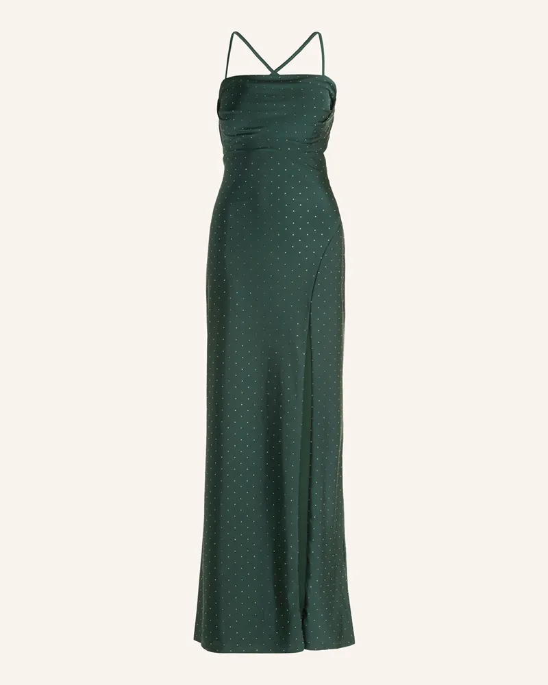 Vera Mont Abendkleid mit Cut-outs und Schmucksteinen Dunkelgrün