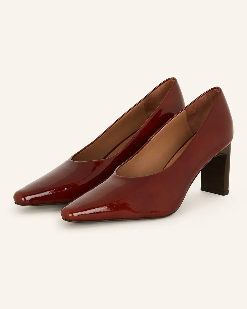 Flattered Lack-Pumps TOVE Dunkelrot