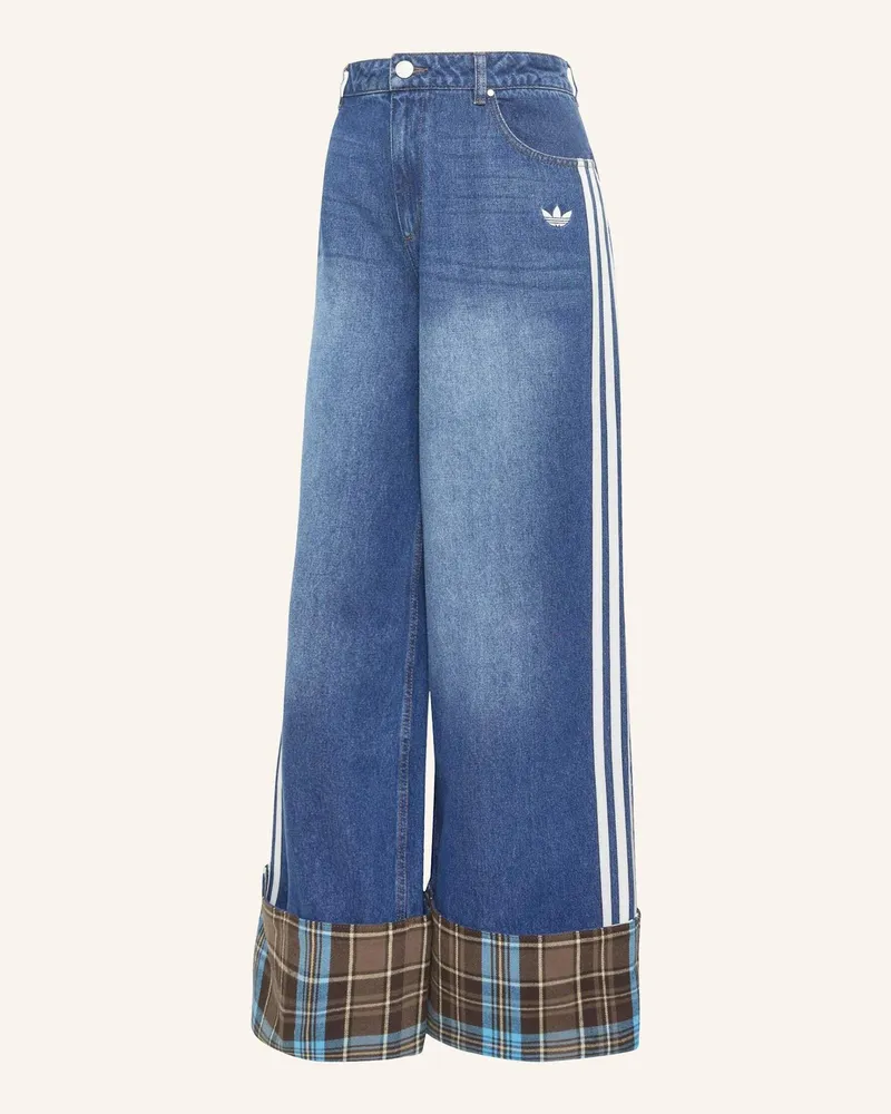 adidas Wide Leg Jeans Vintage blau Blau