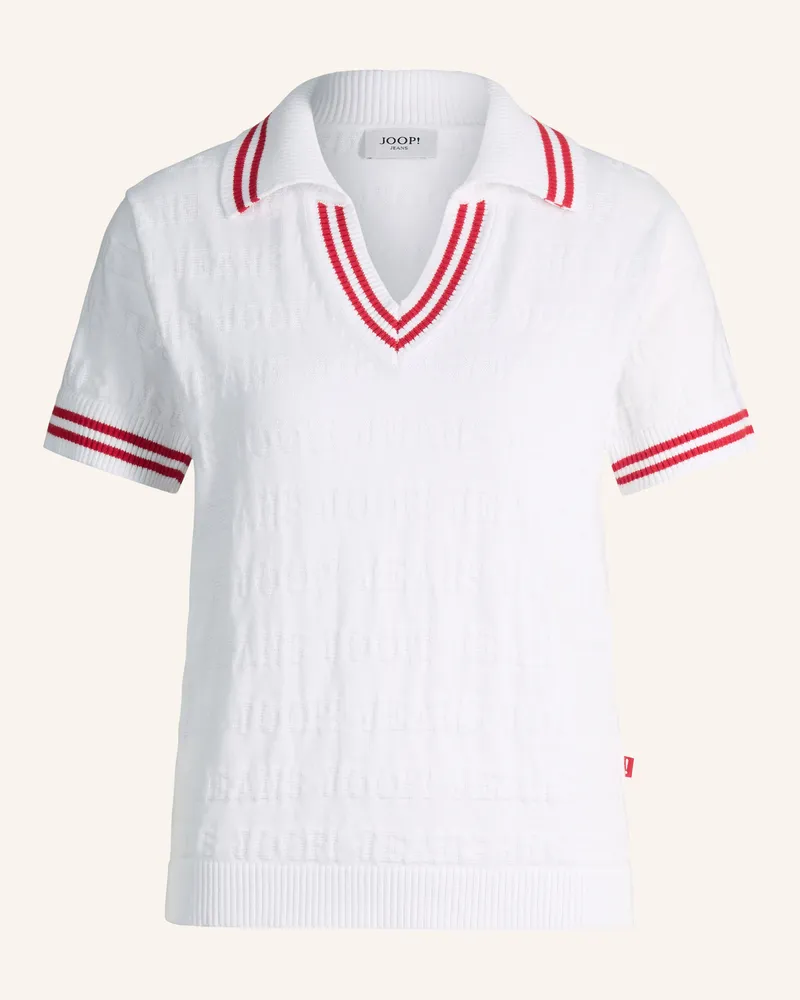 JOOP! Strick-Poloshirt weiss Weiss