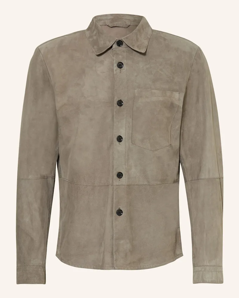 Strellson Overjacket CHADRON aus Leder Taupe
