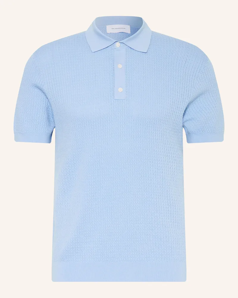 Baldessarini Strick-Poloshirt Mit Seide blau Hellblau