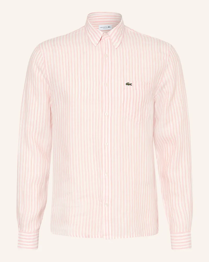 Lacoste Hemd Regular Fit orange Weiss