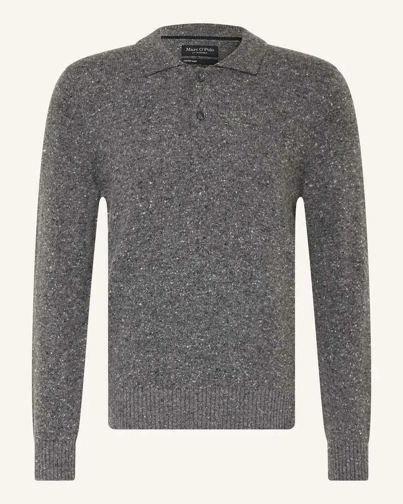 Marc O'Polo Strick-Poloshirt grau Dunkelgrau