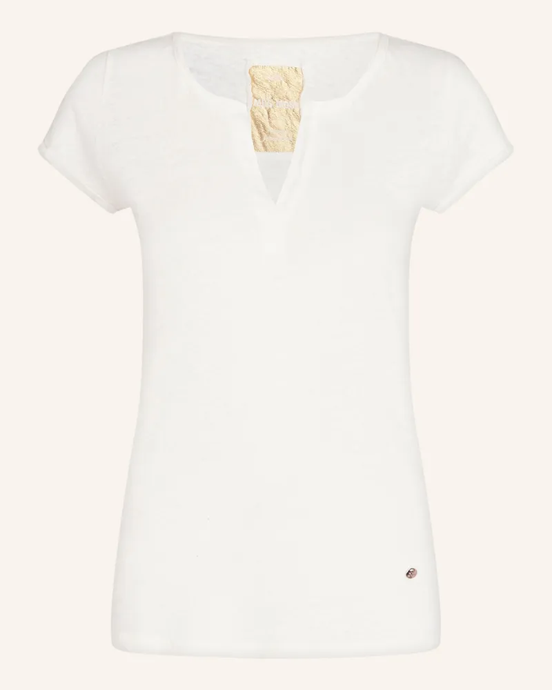 Mos Mosh T-Shirt TROY mit Leinen Ecru