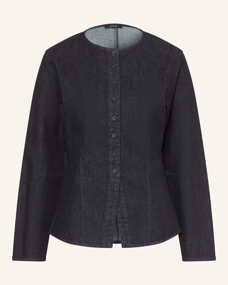 OPUS Jeansbluse Fartis blau Dunkelblau